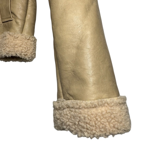 Sage The Label | Anthropologie | Bowie Jacket | M | Camel | Faux Shearling Moto - Picture 5 of 15